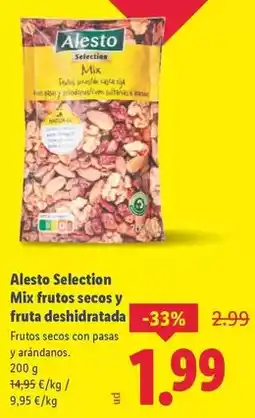 Lidl Alesto selection - mix frutos secos y fruta deshidratada oferta