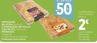 Supercor Empanada De Atún, 600g O Empanada De Pollo Con Setas, 500g Mendoza oferta