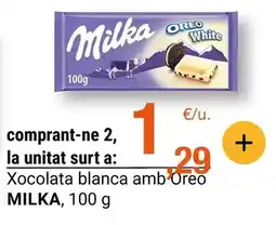 BonpreuEsclat Milka - xocolata blanca amb óreo oferta