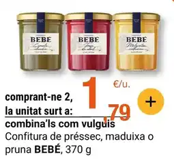 BonpreuEsclat Bebé - confitura de pressec, maduixa o pruna oferta