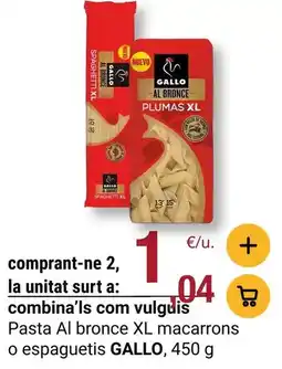 BonpreuEsclat Gallo - pasta al bronce xl macarrons o espaguetis oferta