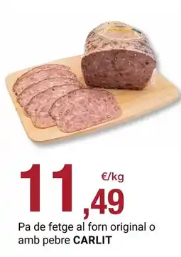 BonpreuEsclat Carlit - pa de fetge al forn original o amb pebre oferta