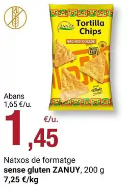 BonpreuEsclat Zanuy - natxos de formatge sense gluten oferta