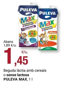 BonpreuEsclat Puleva - beguda lactia amb cereals o sense lactosa max oferta