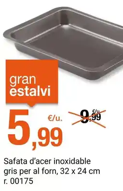 BonpreuEsclat Safata d'acer inoxidable gris per al forn oferta
