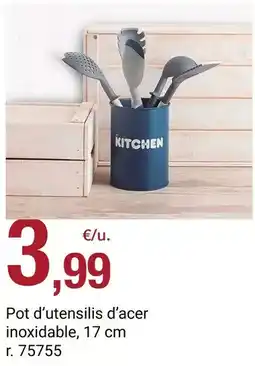 BonpreuEsclat Pot d'utensilis d'acer inoxidable oferta