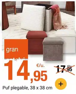 BonpreuEsclat Puf plegable, 38 x 38 cm oferta