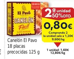 FROIZ Canelón El Pavo 18 placas precocidas oferta