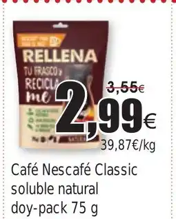 FROIZ Café Nescafé Classic soluble natural doy-pack oferta
