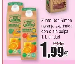FROIZ Zumo Don Simón naranja exprimida con o sin pulpa oferta