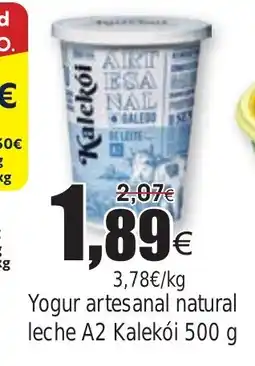 FROIZ Yogur artesanal natural leche A2 Kalekói oferta