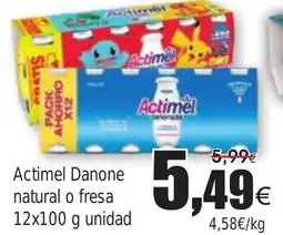 FROIZ ACTIMEL Danone natural o fresa oferta