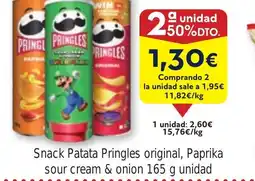 FROIZ Snack Patata Pringles original, Paprika sour cream & onion oferta