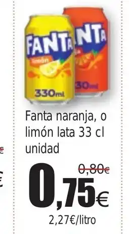FROIZ FANTA naranja, o limón lata oferta