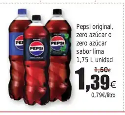 FROIZ PEPSI original, zero azúcar o zero azúcar sabor lima oferta