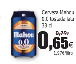 FROIZ Cerveza Mahou 0,0 tostada lata oferta