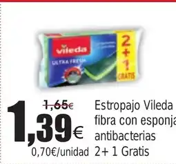 FROIZ Estropajo Vileda fibra con esponja antibacterias oferta