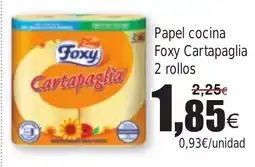 FROIZ Papel cocina Foxy Cartapaglia 2 rollos oferta
