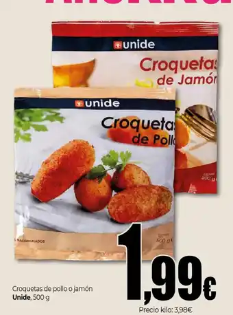 UNIDE Croquetas de pollo o jamón