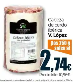 Unide Market V LÓPEZ Cabeza de cerdo ibérica oferta