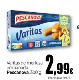 Unide Market PESCANOVA Varitas de merluza empanada oferta