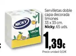 Unide Market NICKY Servilletas doble capa decorada limones oferta