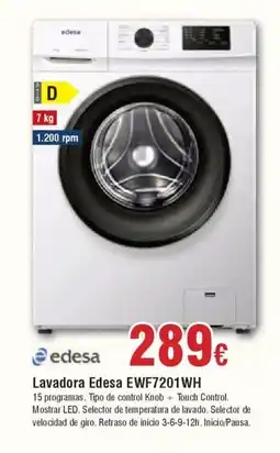 Hiper FROIZ EDESA Lavadora EWF7201WH oferta