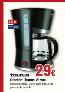 Hiper FROIZ AURUS Cafetera Taurus Verona oferta
