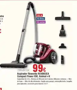 Hiper FROIZ ROWENTA Aspirador RO4B63EA Compact Power XXL Animal+K oferta