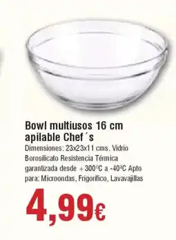 Hiper FROIZ Bowl multiusos apilable Chef's oferta