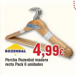 Hiper FROIZ ROZENBAL Percha madera recta Pack 6 unidades oferta