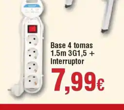 Hiper FROIZ Base 4 tomas 1.5m 3G1,5+ Interruptor oferta