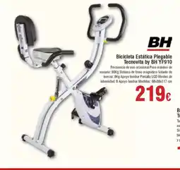 Hiper FROIZ BH Bicicleta Estática Plegable Tecnovita by BH YF910 oferta