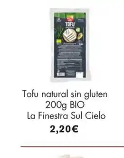 NaturaSí Tofu natural sin gluten La Finestra Sul Cielo oferta