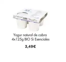 NaturaSí SI ESENCIALES Yogur natural de cabra oferta