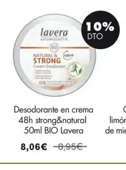 NaturaSí LAVERA Desodorante en crema 48h strong&natural BIO oferta