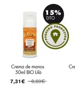 NaturaSí LILÀ Crema de manos BIO oferta
