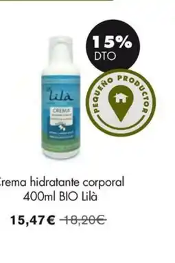 NaturaSí LILÀ Crema hidratante corporal oferta