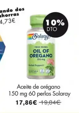 NaturaSí SOLARAY Aceite de orégano 60 perla oferta
