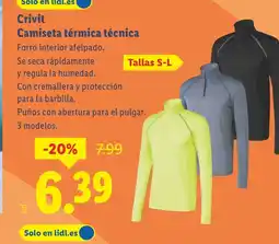 Lidl CRIVIT Camiseta térmica técnica oferta