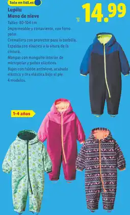 Lidl LUPILU Mono de nieve oferta