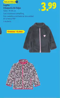 Lidl LUPILU Chaqueta de felpa oferta