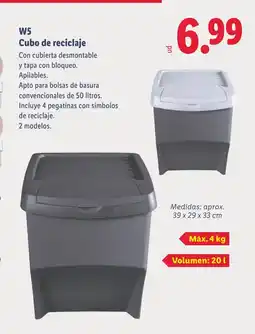 Lidl W5 Cubo de reciclaje oferta