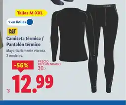 Lidl CAT Camiseta térmica / Pantalón térmico oferta