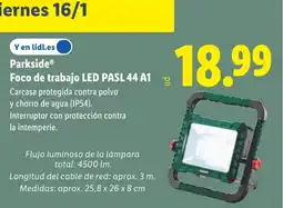 Lidl PARKSIDE Foco de trabajo LED PASL 44 A1 oferta