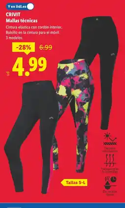 Lidl CRIVIT Mallas técnicas oferta