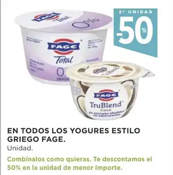 Supercor Fage En TOdos Yogures Estilo Griego Fage oferta