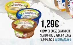 Claudio IFA ELIGES Crema de queso camembert, semicurado o azul tarrina oferta