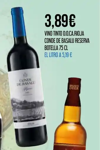 Vino tinto d.o.ca.rioja conde de basalu reserva botella
