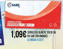 Claudio FA SABE Servilletas blancas oferta